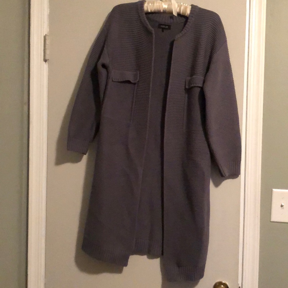 Roolee Dusty Blue/ Blue-Gray Thick Cardigan